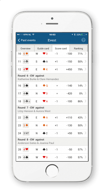 Bridgemate App Screenshot